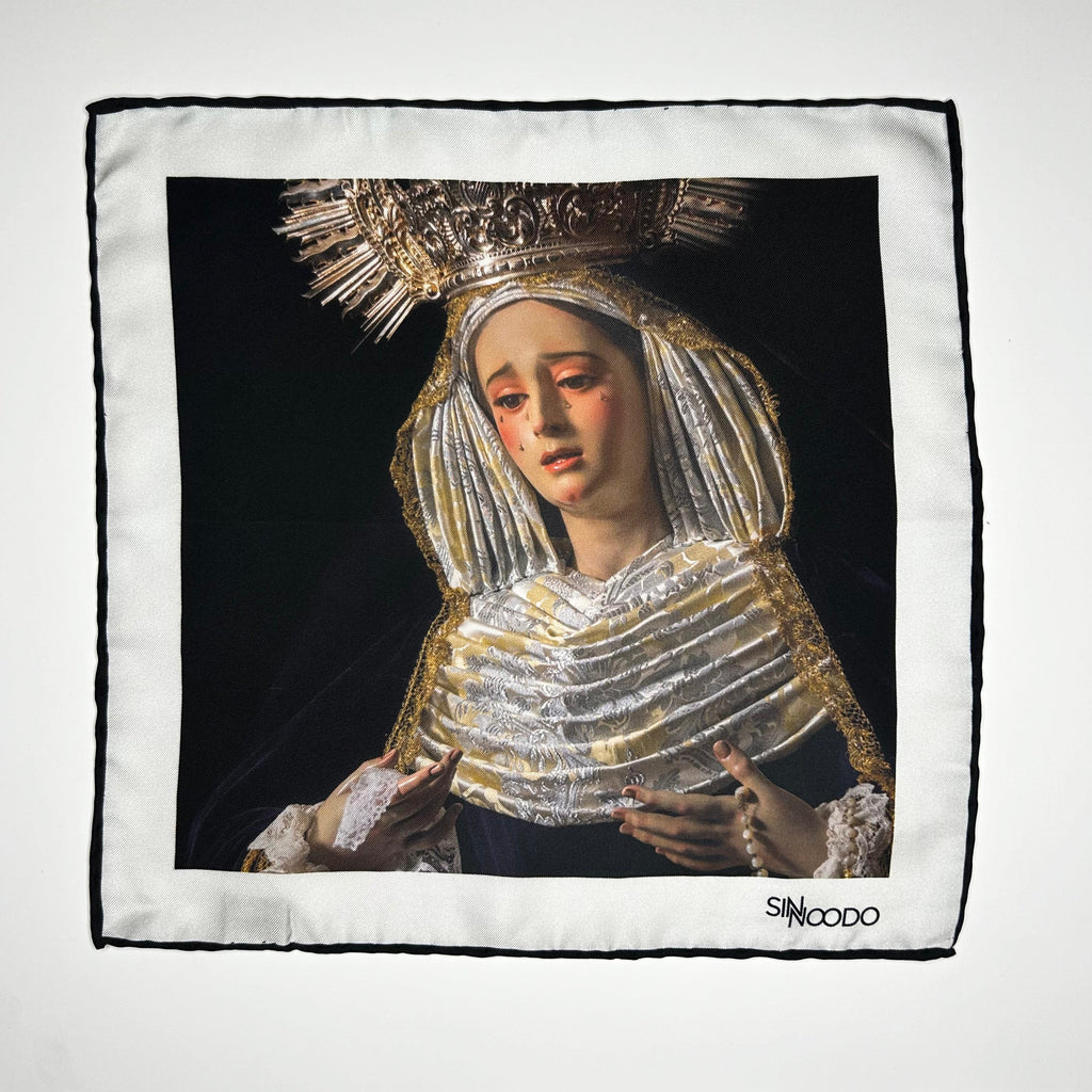 Pañuelo 100% Seda 20- Nuestra Señora de Loreto en su Soledad- Hermandad del Loreto