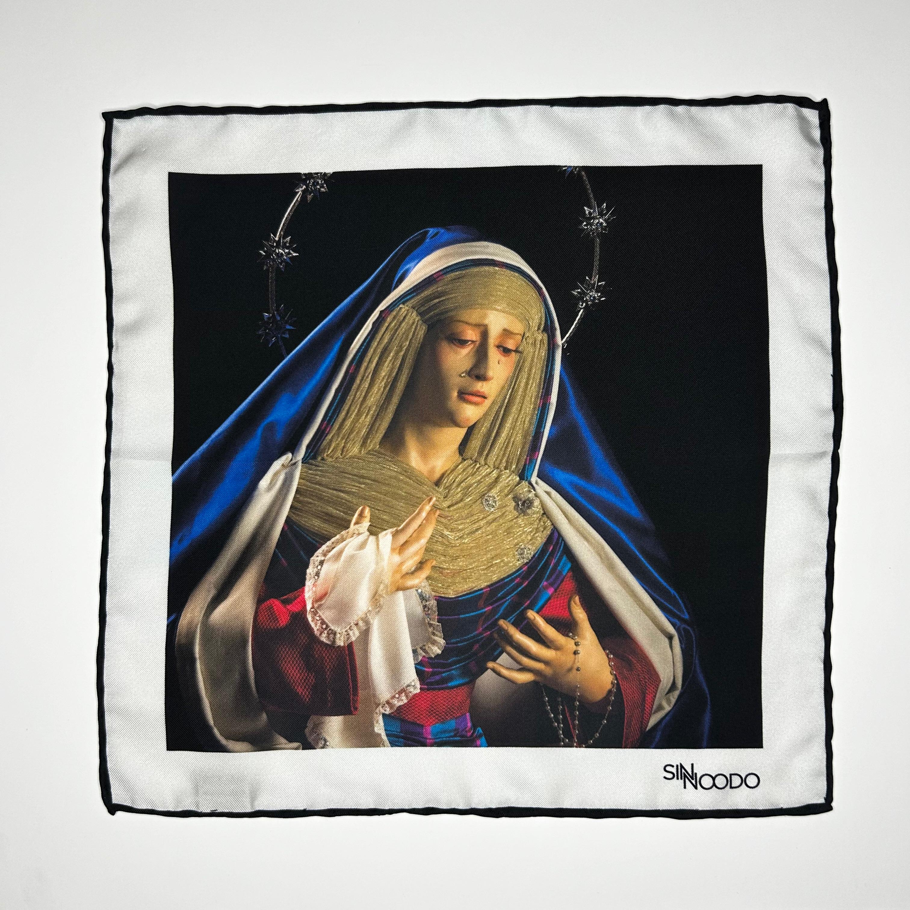PAñuelo 100% Seda 24- María Santísima de las Bienaventuranzas - Hermandad de la Salvación