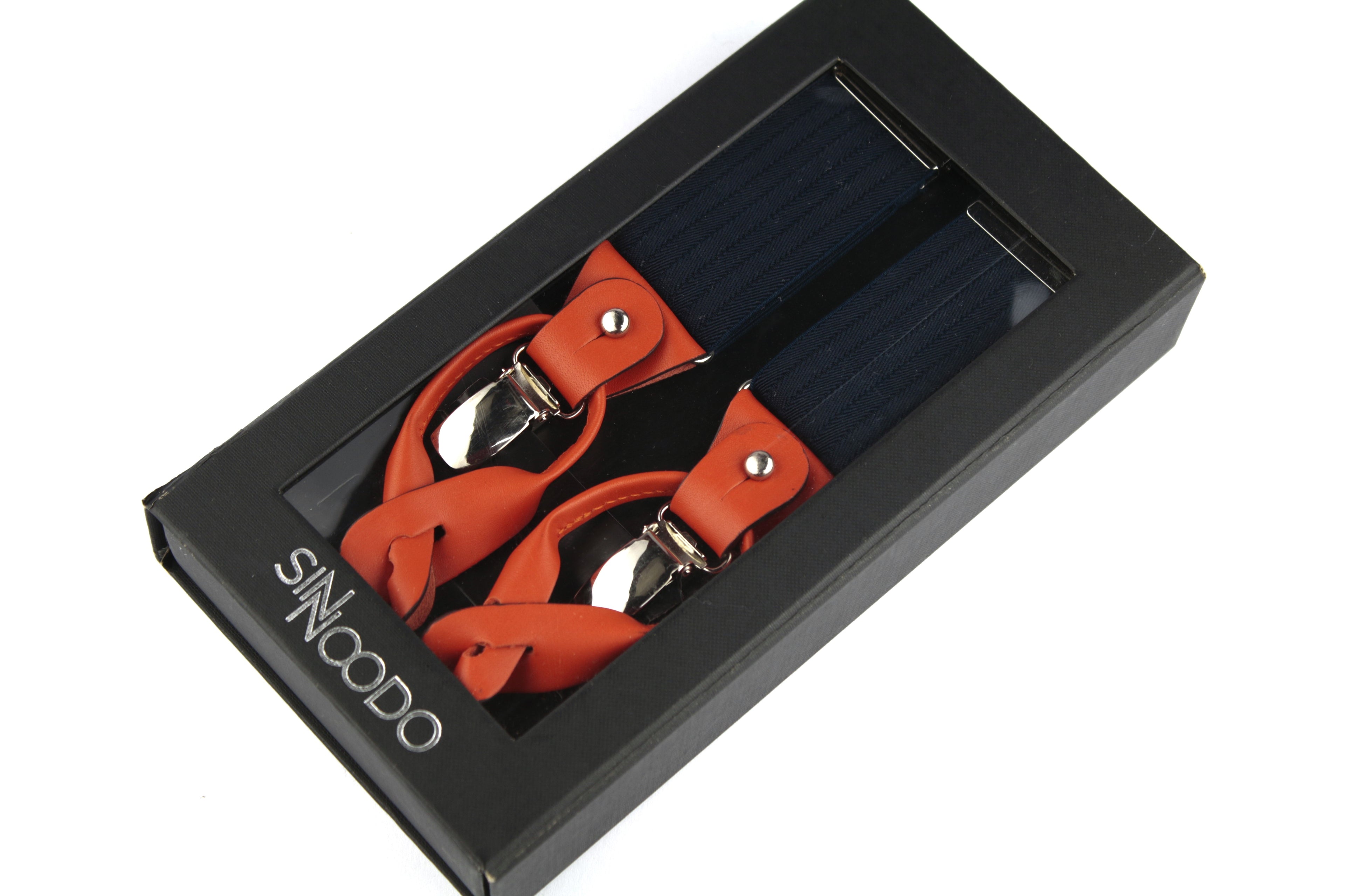 Tirantes de Cuero Sinnoodo Azul y Naranja