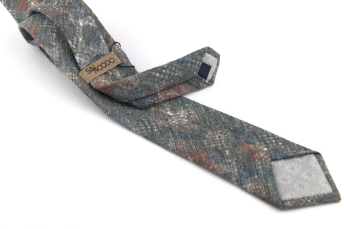 Corbata Sinnoodo 100% Lino Vintage Art 02