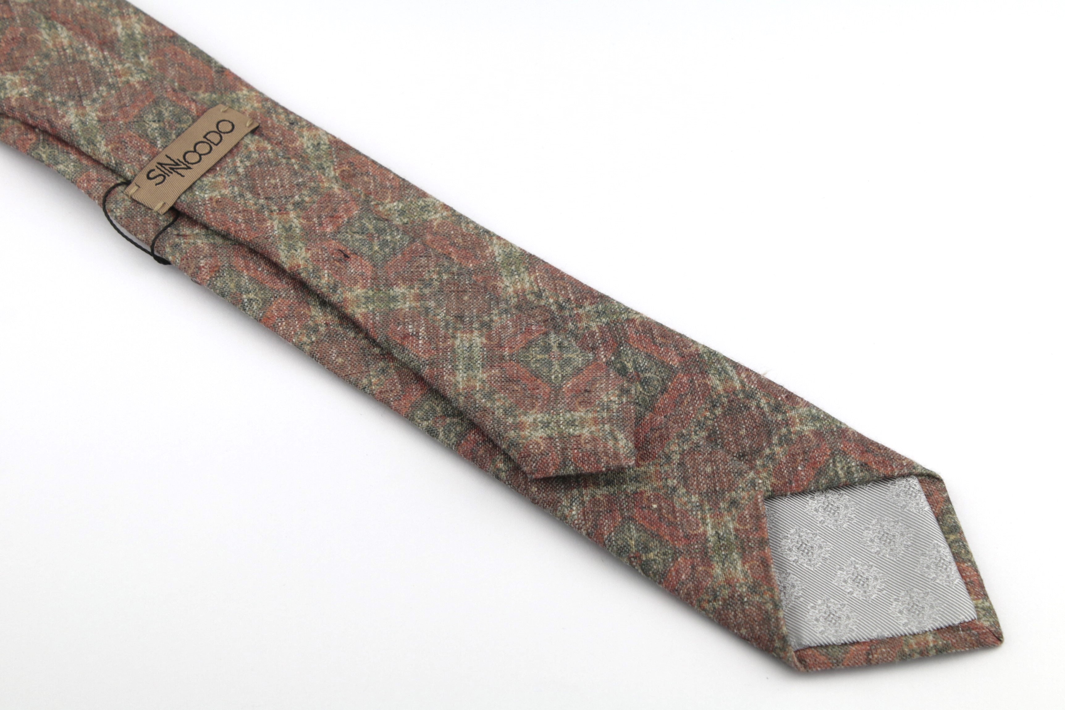 Corbata Sinnoodo 100% Lino Vintage Art