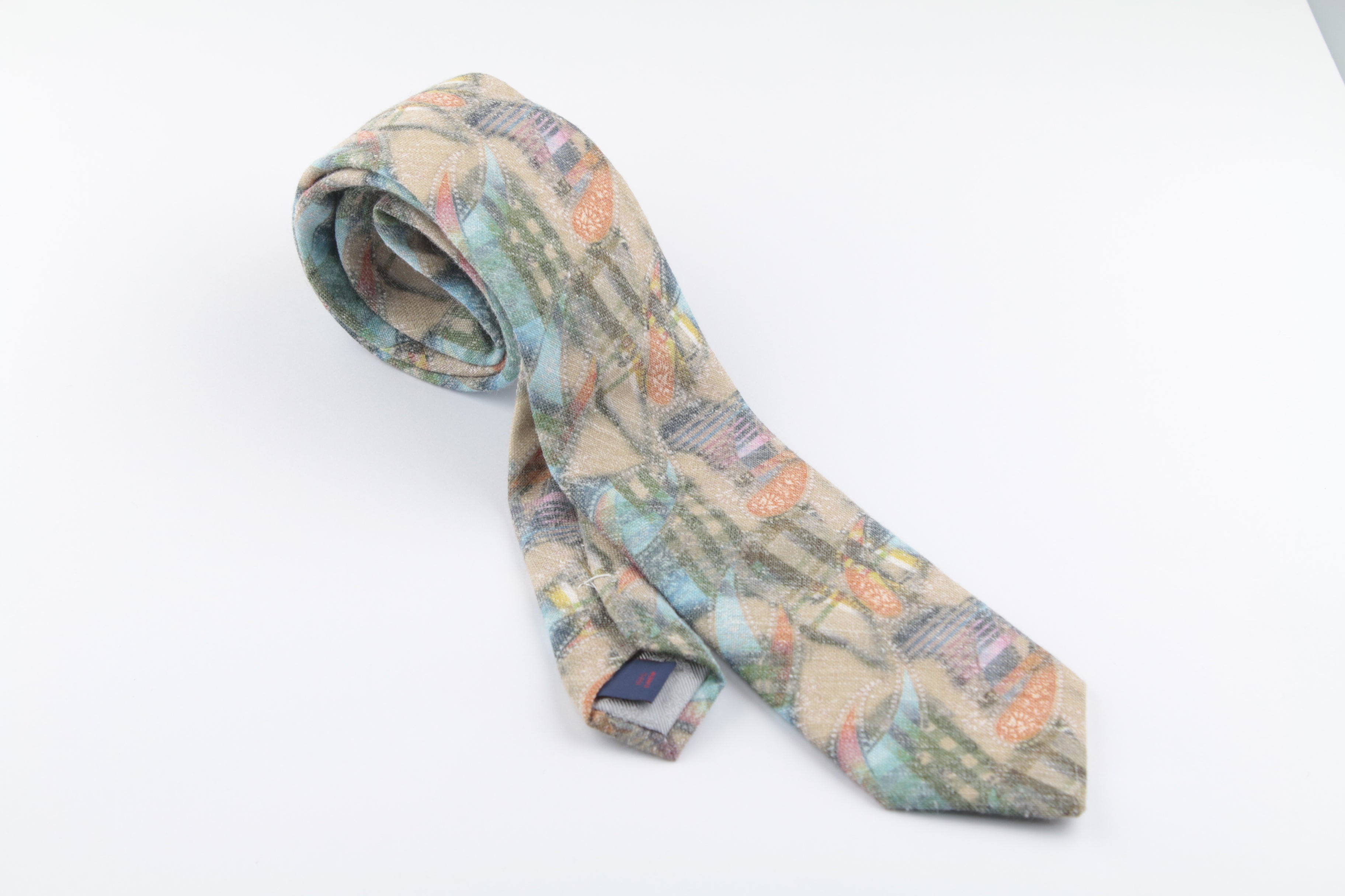 Corbata Sinnoodo 100% Lino Vintage Art