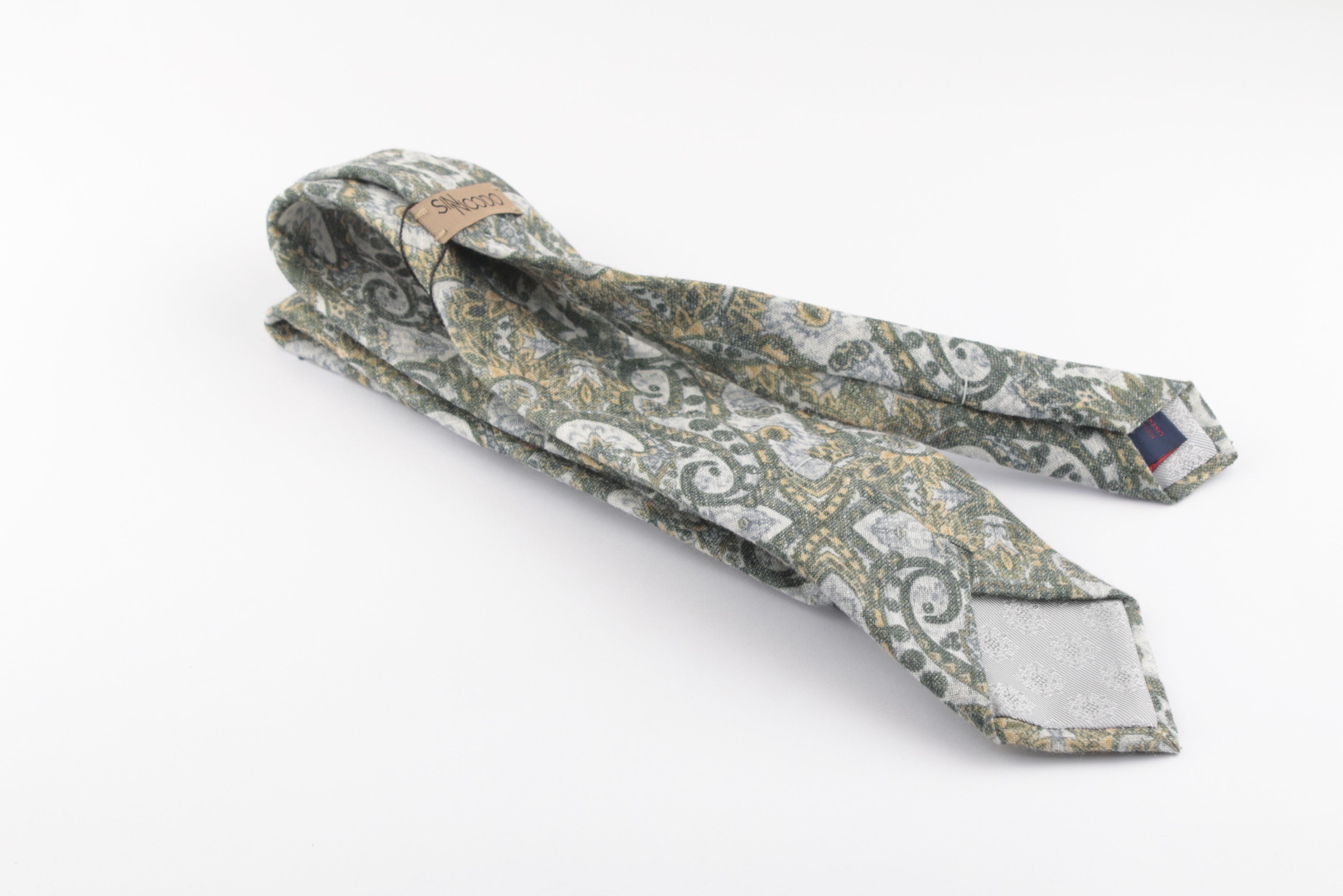 Corbata Sinnoodo 100% Lino Vintage Art