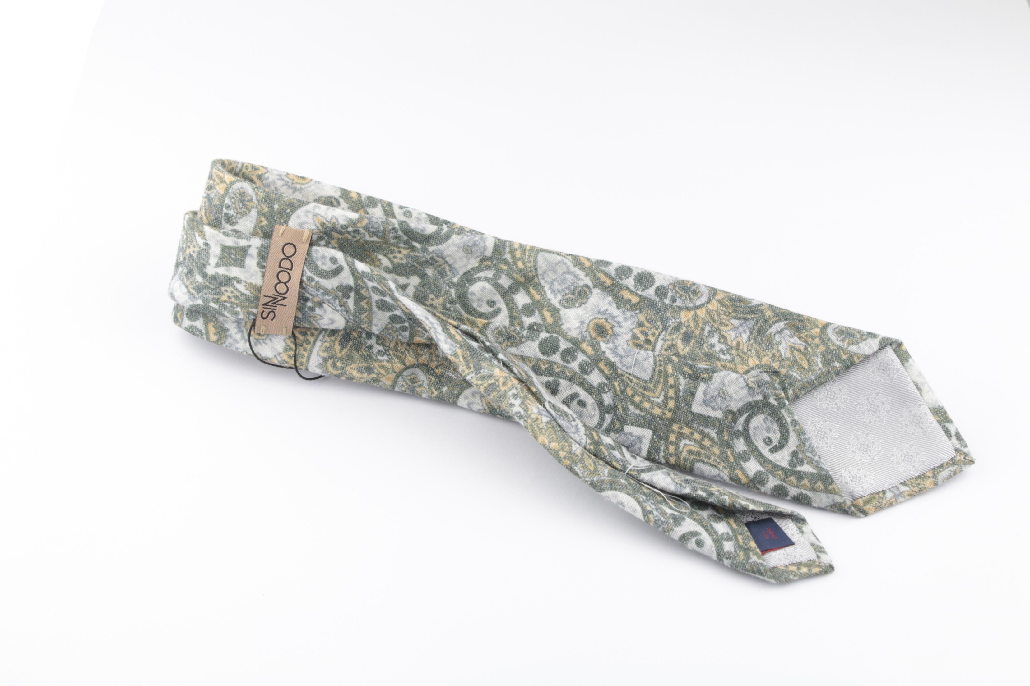 Corbata Sinnoodo 100% Lino Vintage Art