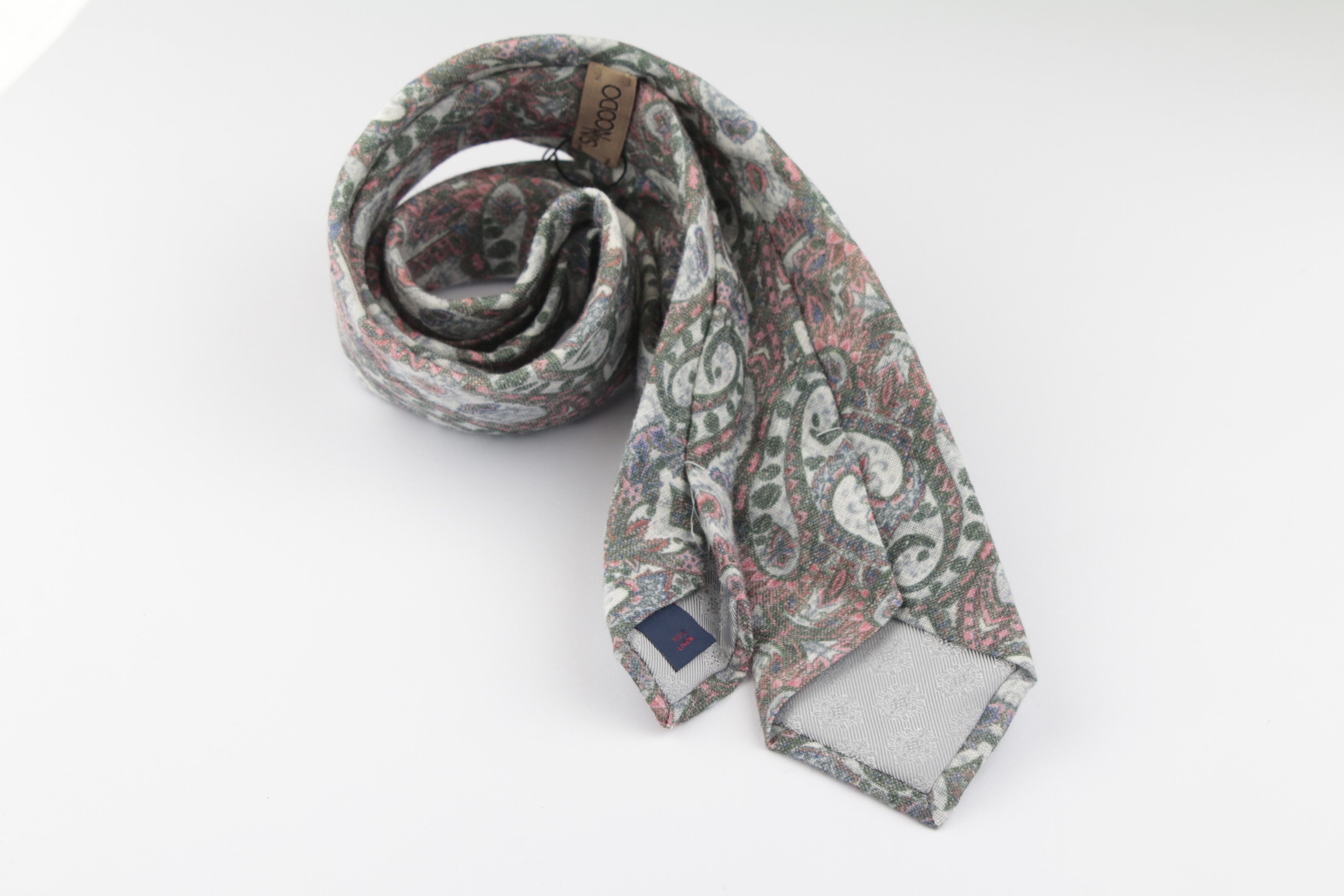 Corbata Sinnoodo 100% Lino Vintage Art