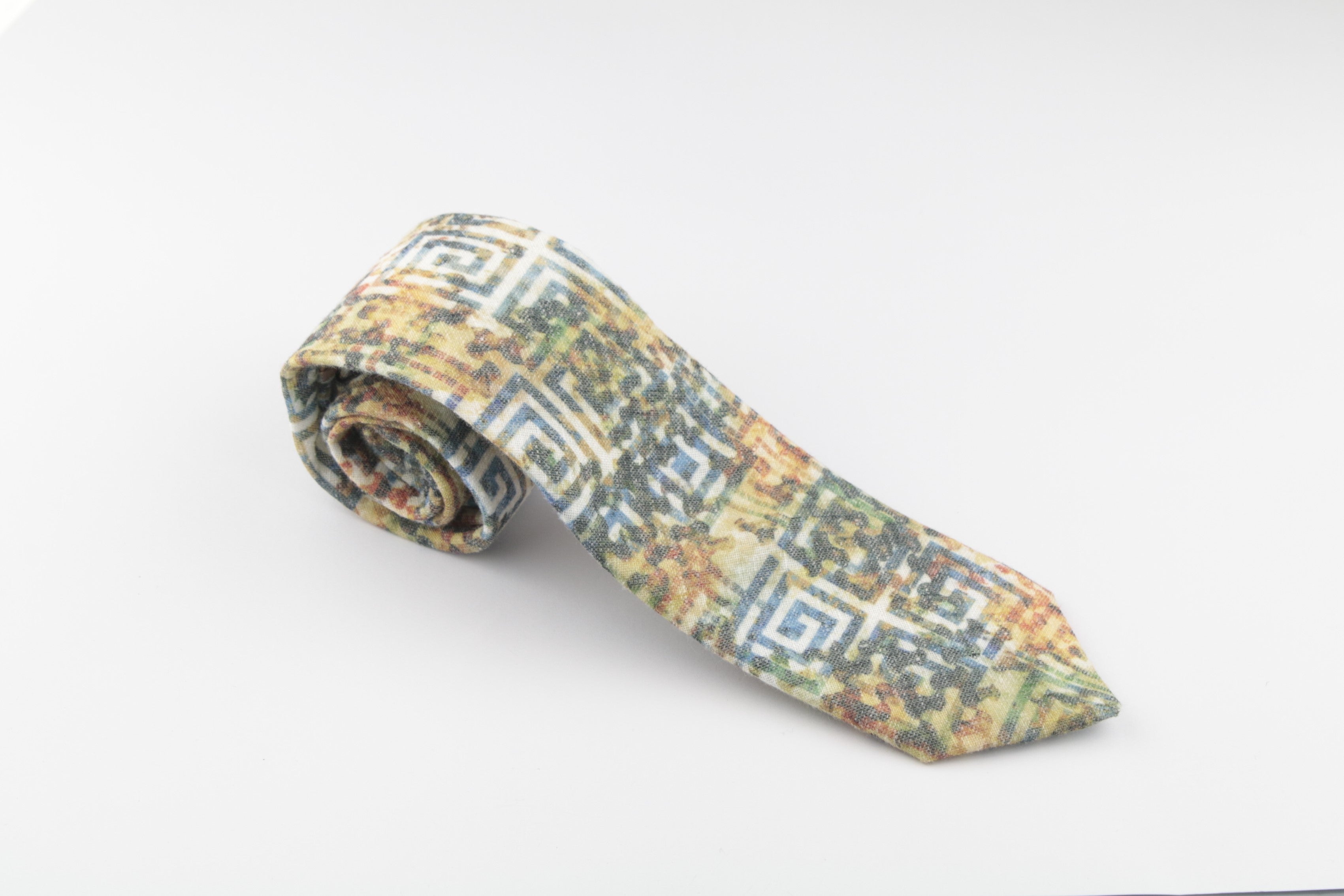 Corbata Sinnoodo 100% Lino Vintage Art