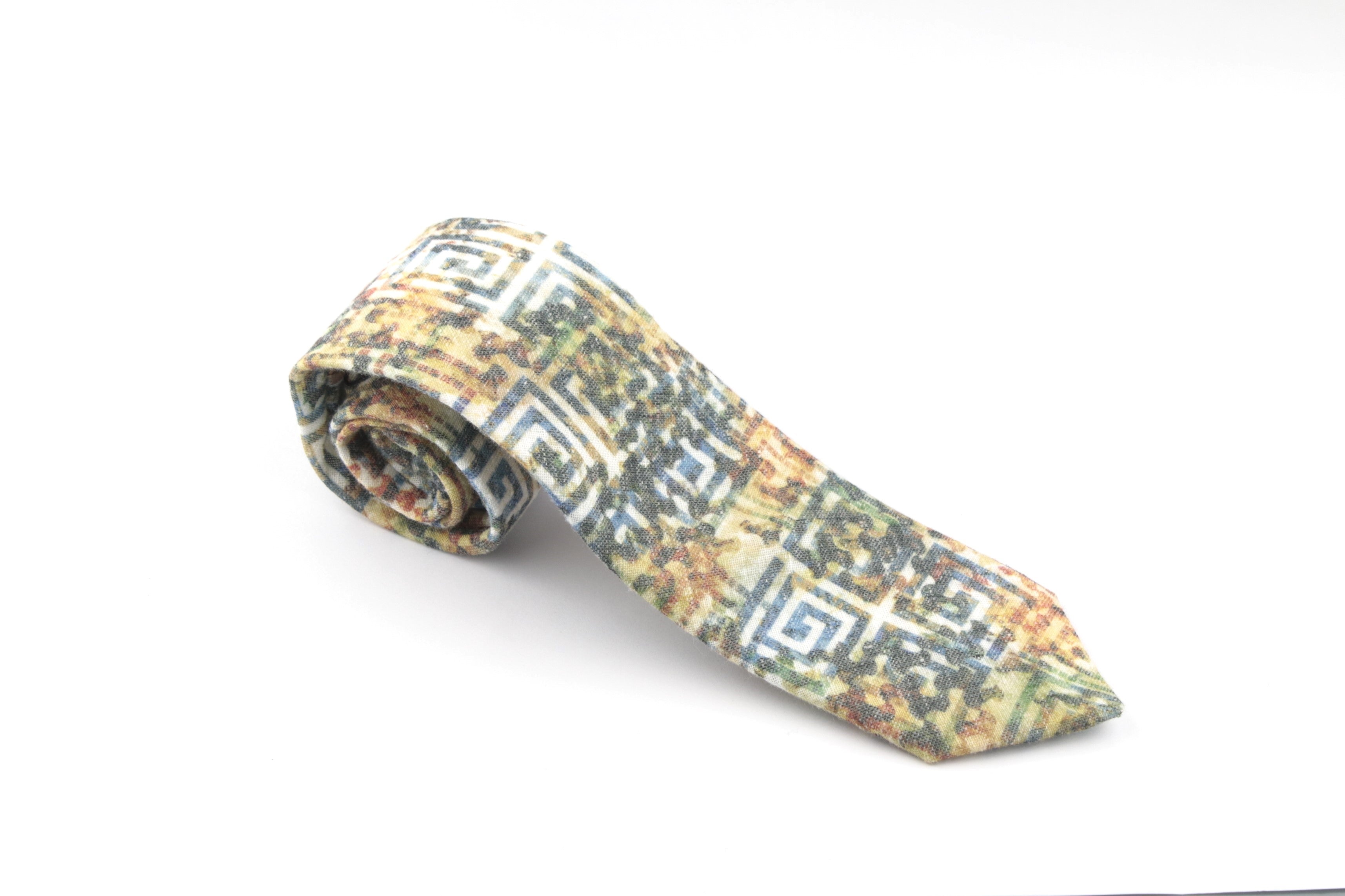 Corbata Sinnoodo 100% Lino Vintage Art