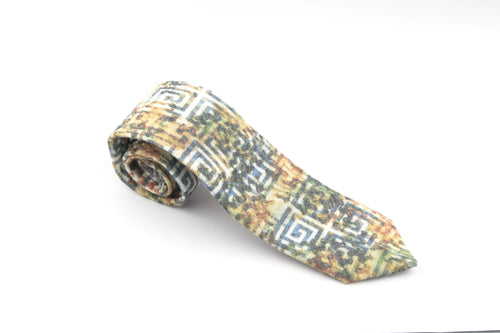 Corbata Sinnoodo 100% Lino Vintage Art