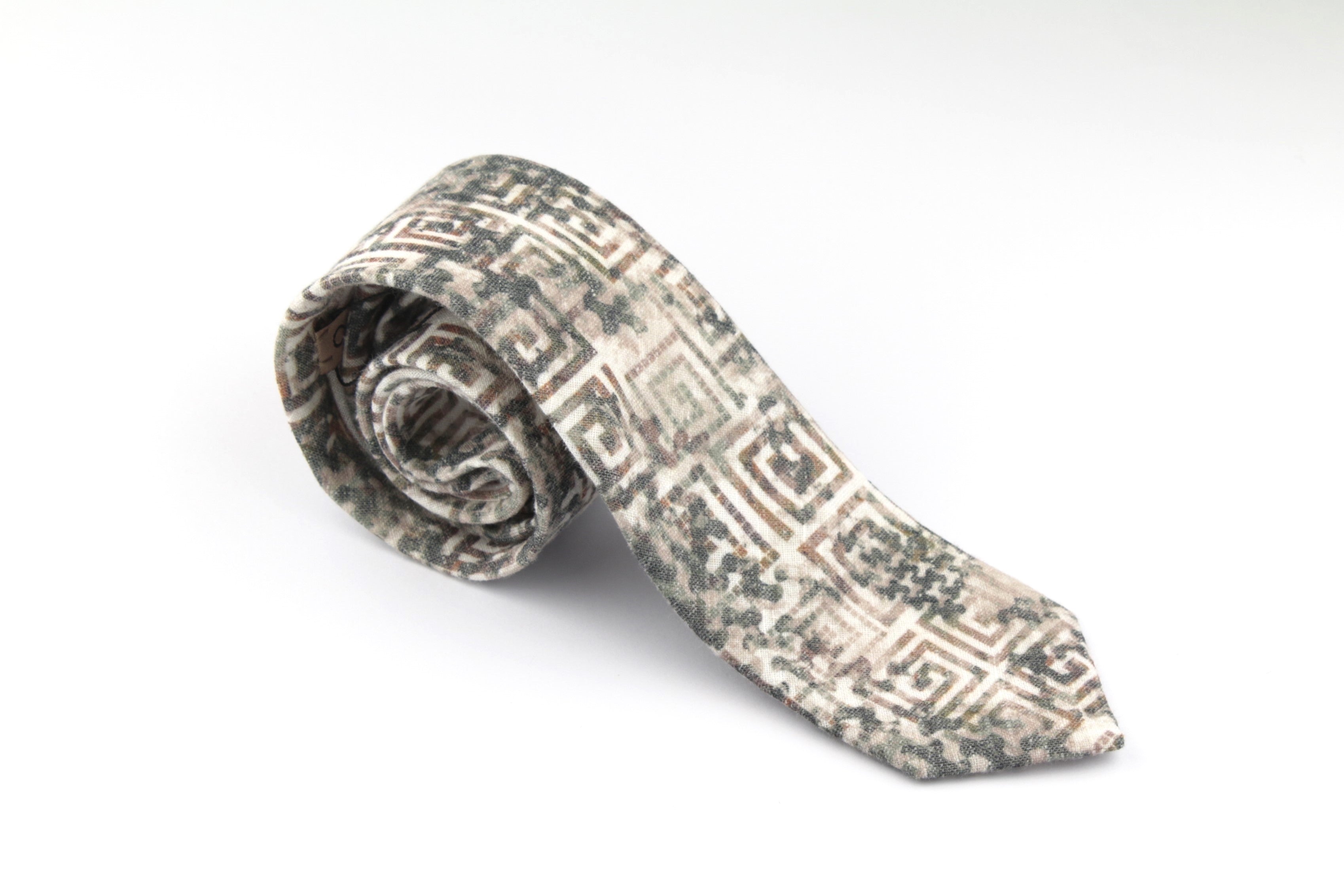 Corbata Sinnoodo 100% Lino Vintage Art