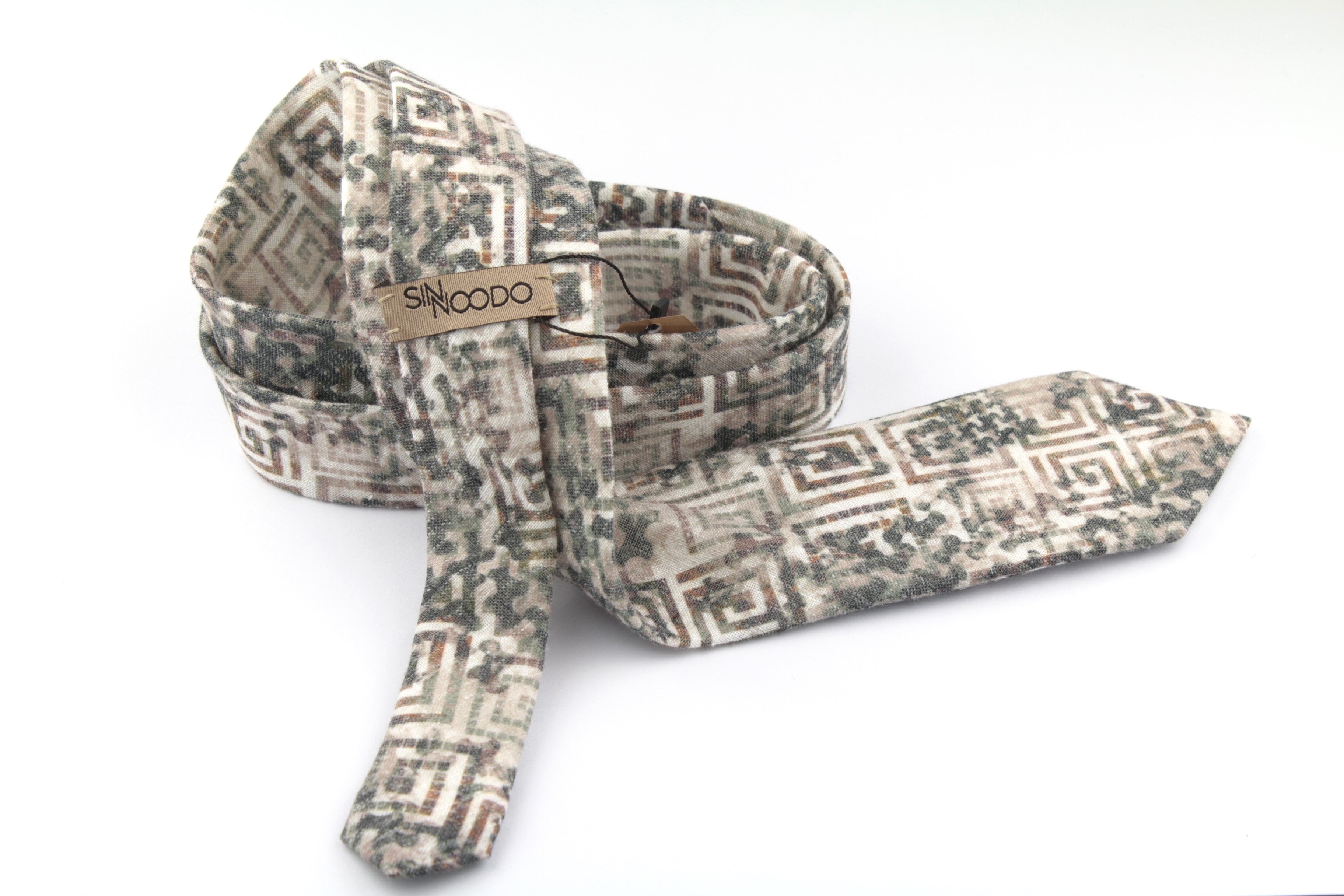 Corbata Sinnoodo 100% Lino Vintage Art