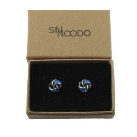 Gemelos de Nudo Azul y Negro