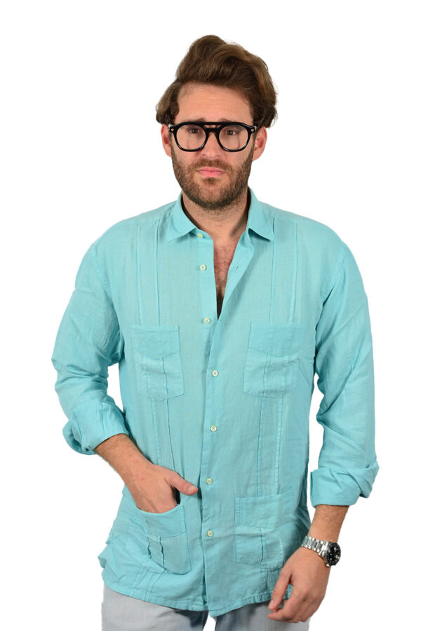 Guayabera Verde Agua